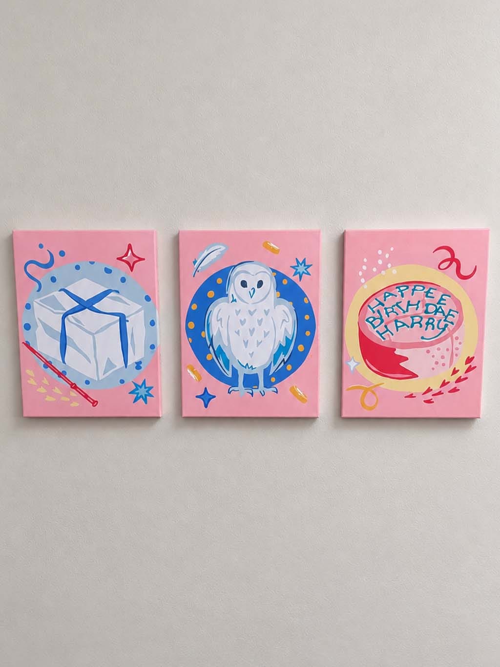 Customer photo review of Mini Peinture par numéros 15x20cm (6 pièces) - Joyeux anniversaire, Harry Potter !