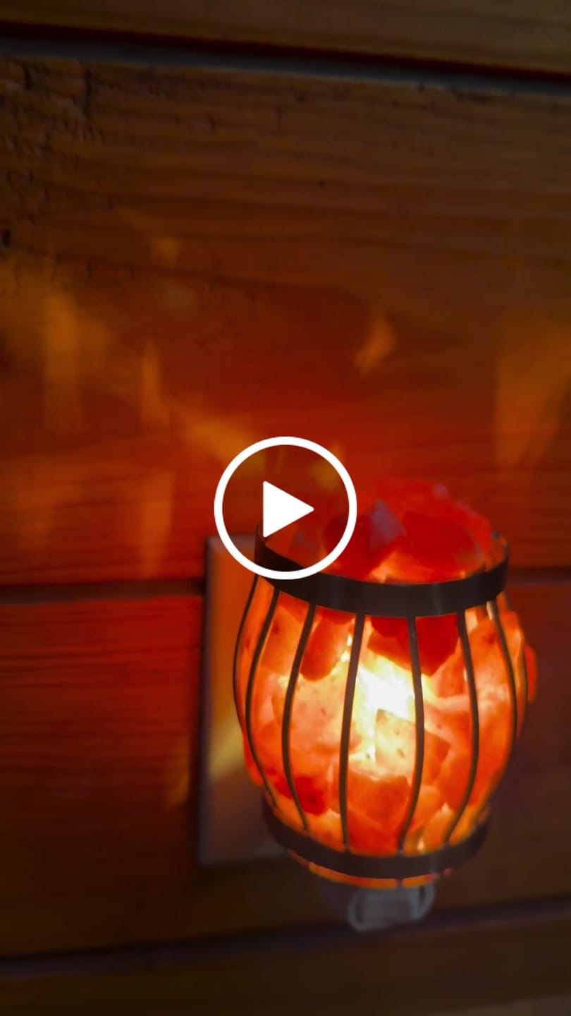 Customer video review of Stainless Steel Basket w/ Salt Rocks- Night Light