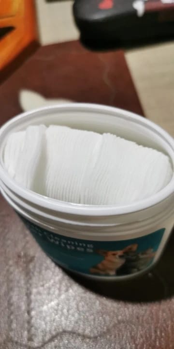 Customer photo review of Toallitas dentales naturales para mascotas