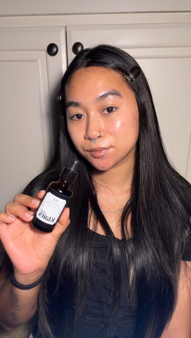 Customer photo review of EGF Blue Youth Activating Drop | EGF Peptide Serum