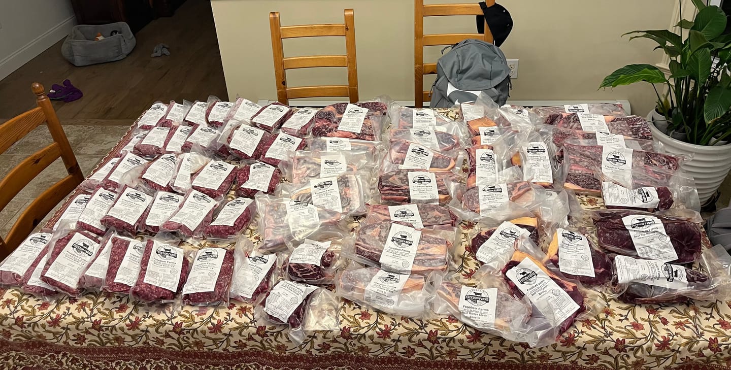 Customer photo review of Beef Meat Share! (Free Freezer)