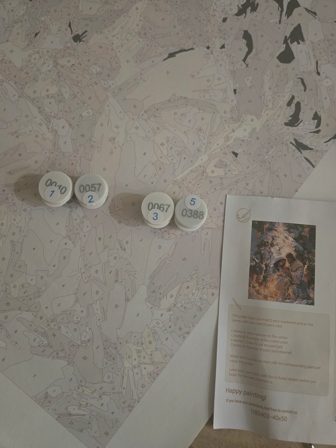 Customer photo review of Nativity by Candlelight | Paint by Number