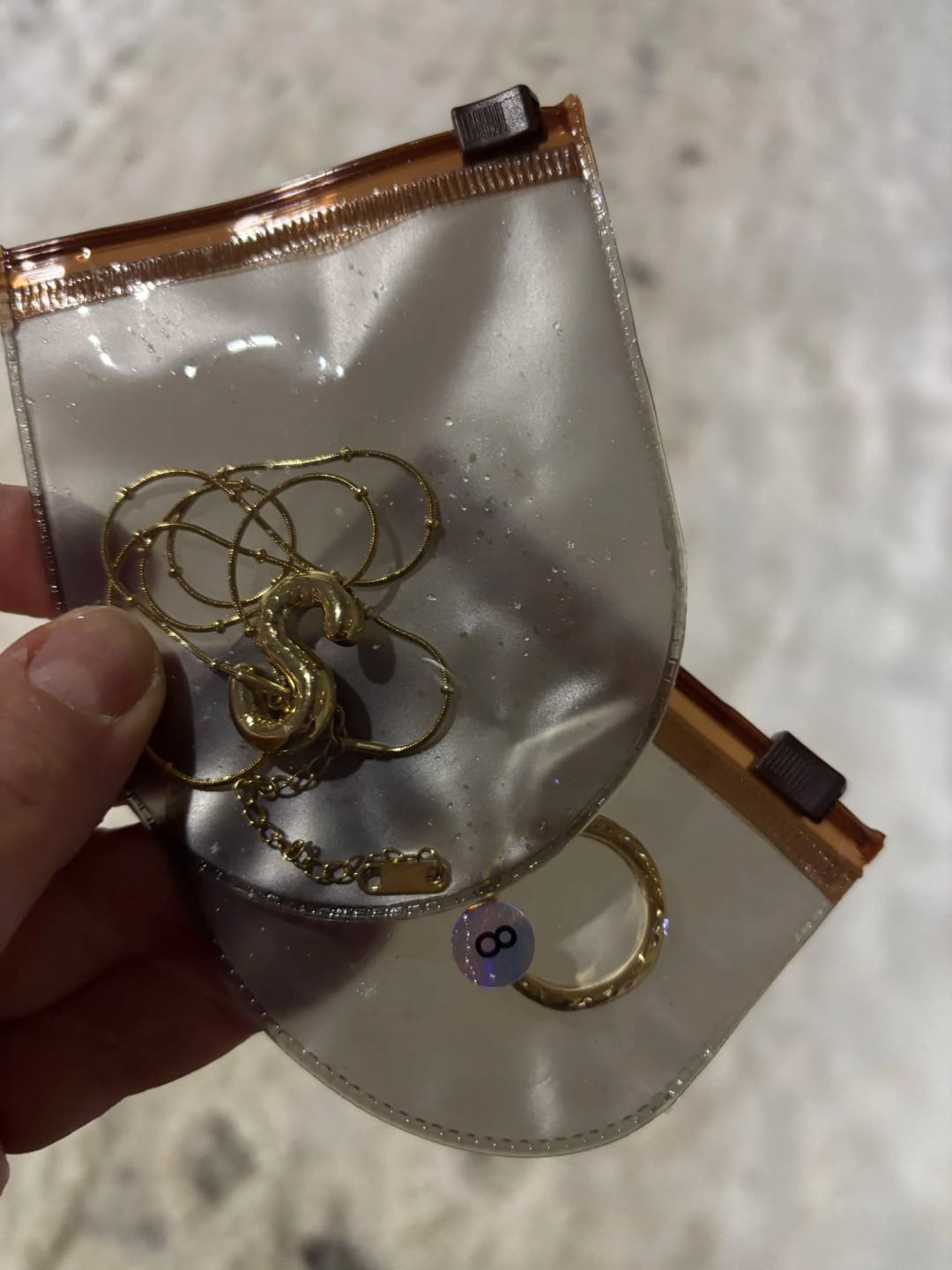 Customer photo review of Olivia's Gold Textured Ring