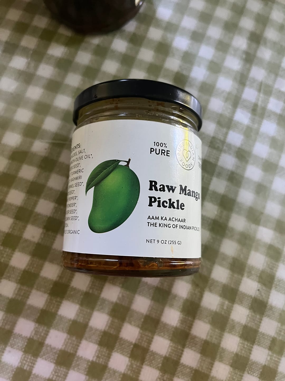 Customer photo review of Indian Raw Mango Pickle - Limited Edition Seasonal Item - 9 oz