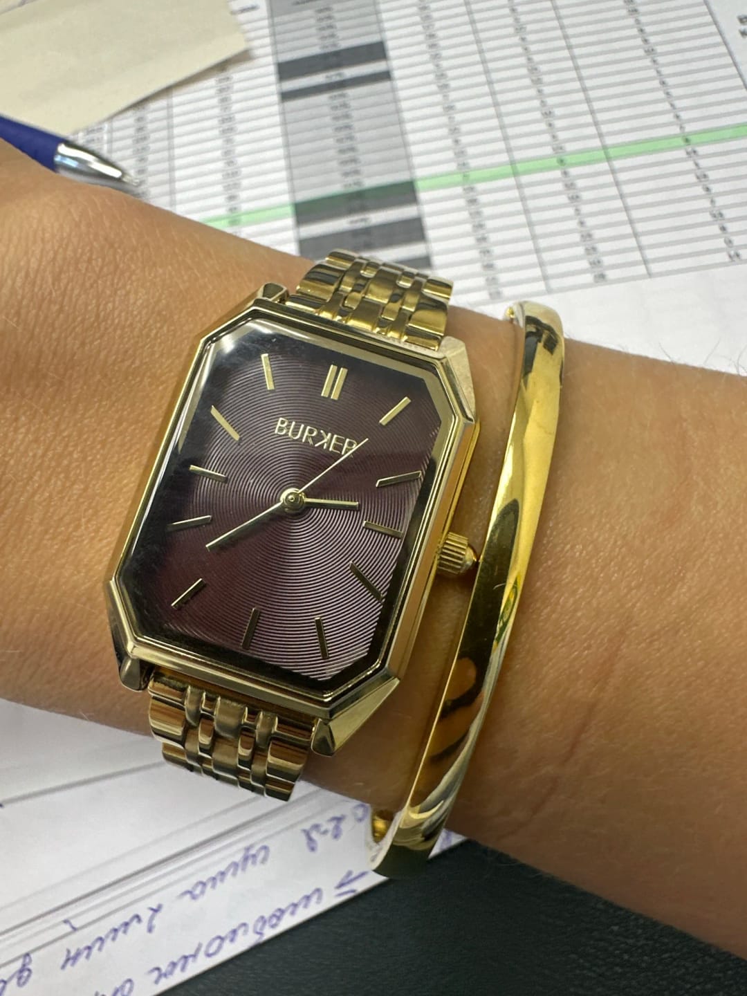 Customer photo review of Golden Smooth Bangle