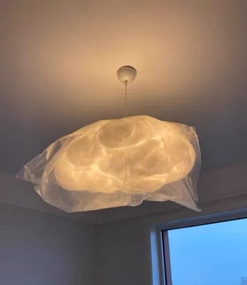 Customer photo review of Cotton Cloud Pendant Light