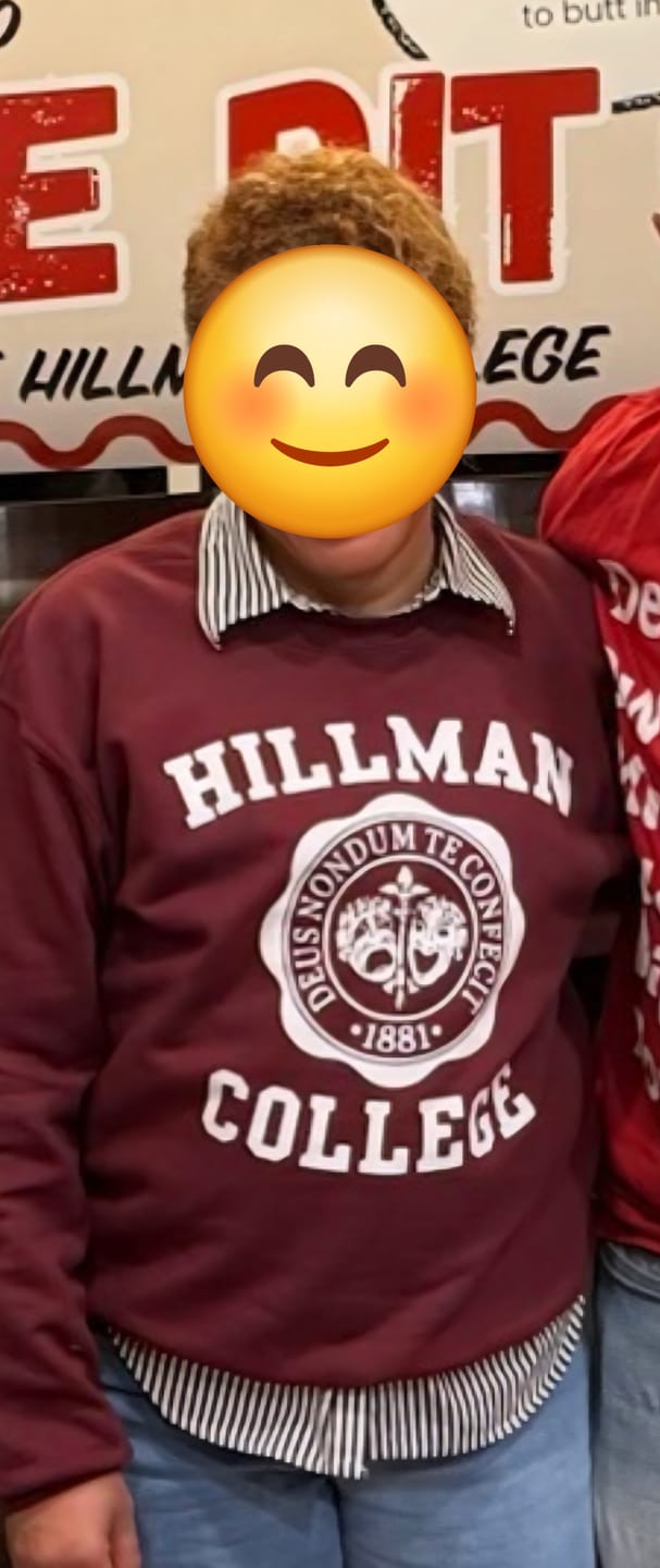 Customer photo review of Hillman College Sweatshirt
