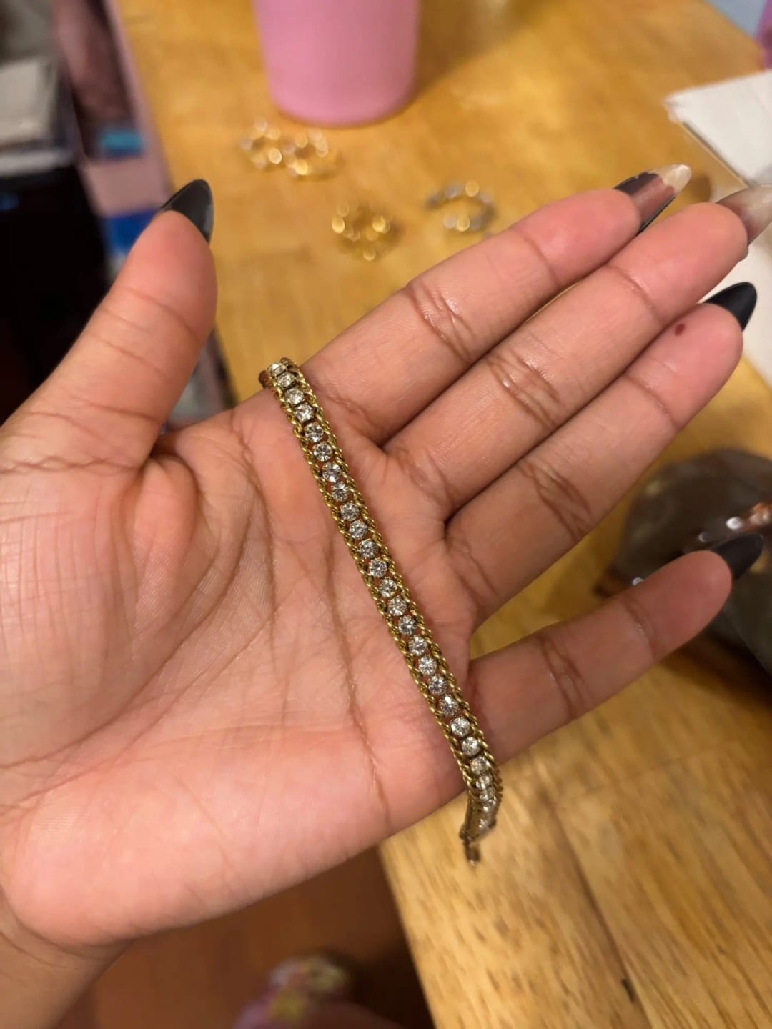 Customer photo review of Aurora Glow Gold Chain