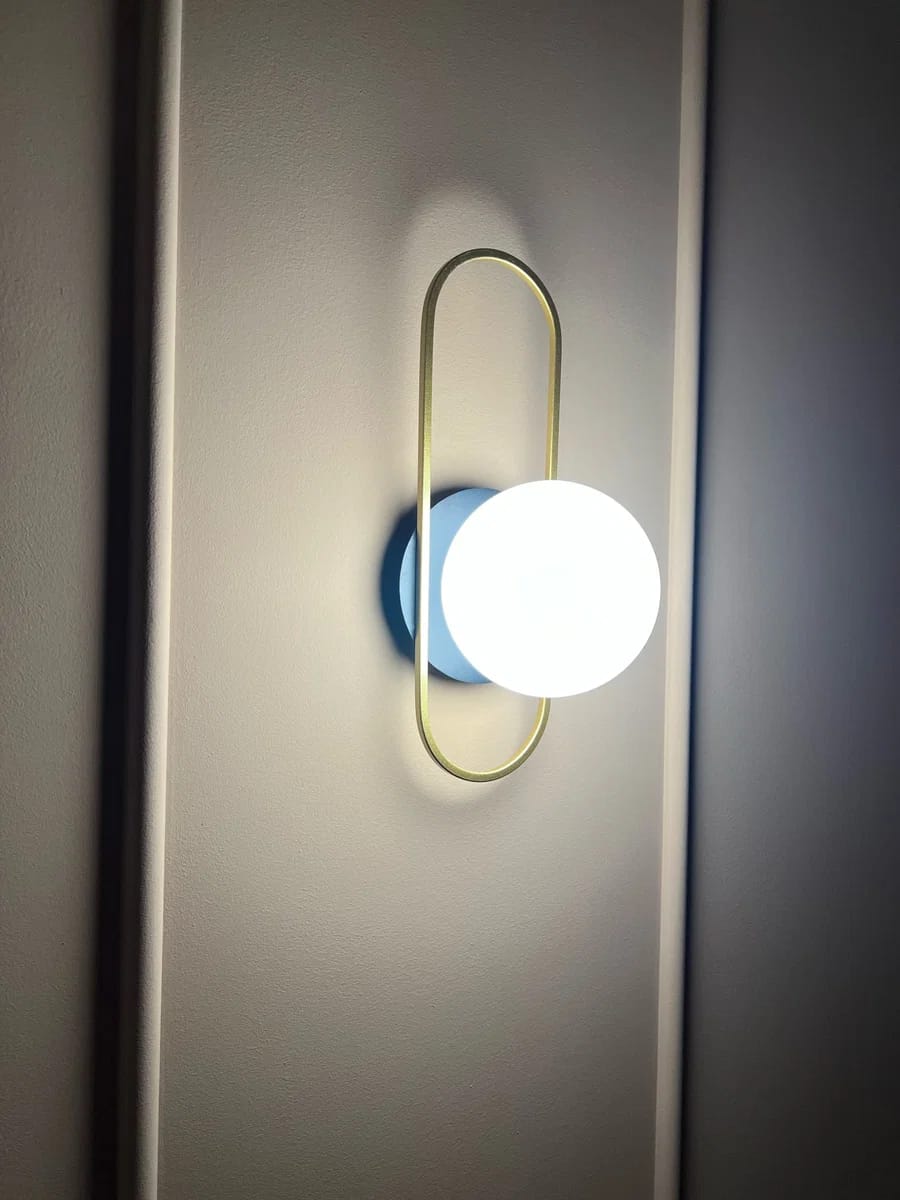 Customer photo review of Globe Wall Lamp