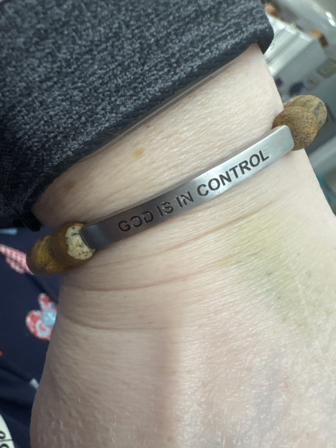 Customer photo review of GOD IS IN CONTROL - Mens Collection