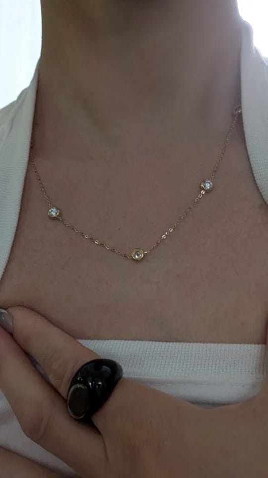 Customer photo review of Prism Blossom Necklace