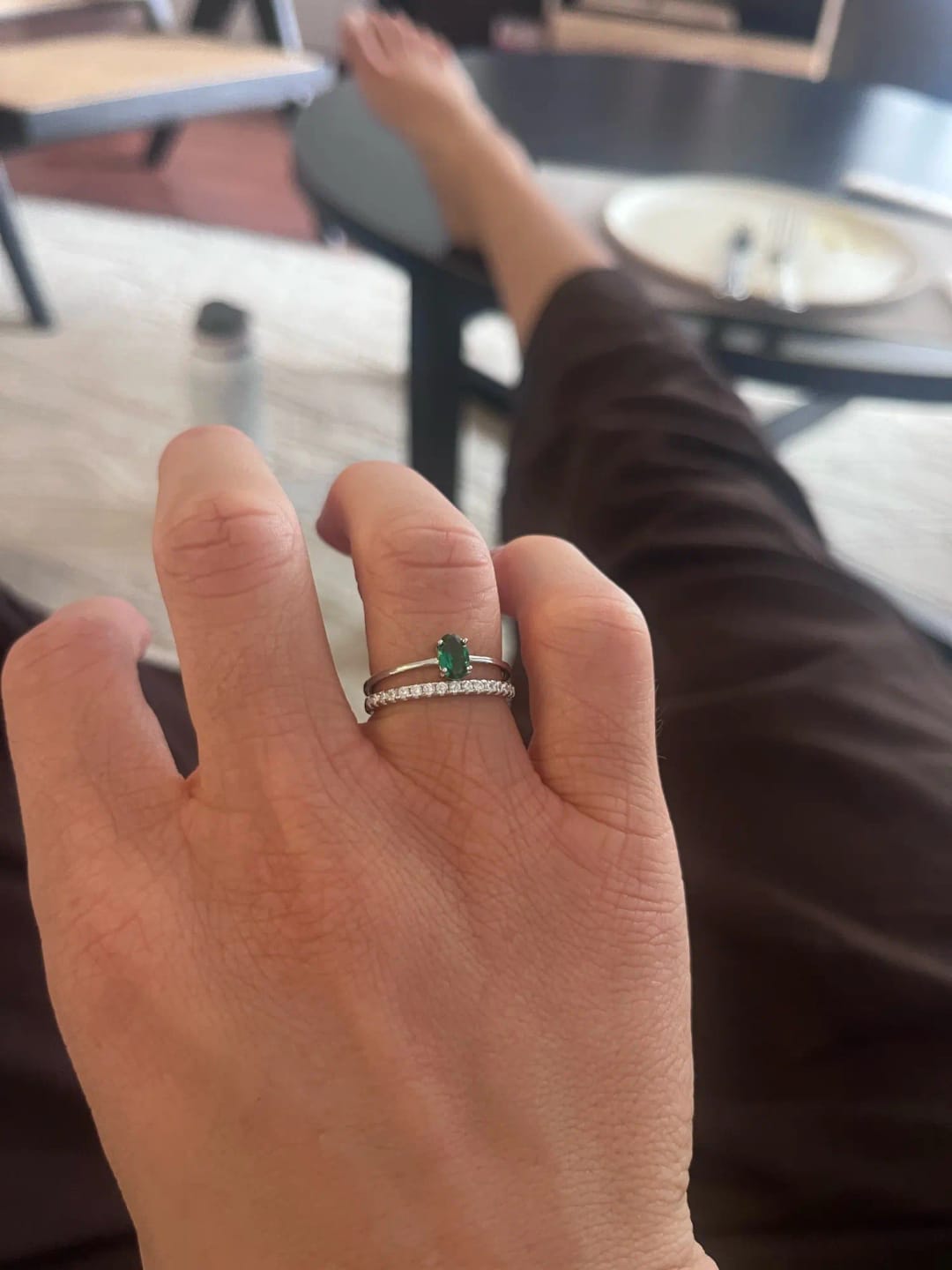 Customer photo review of Pure Emerald CZ Ring