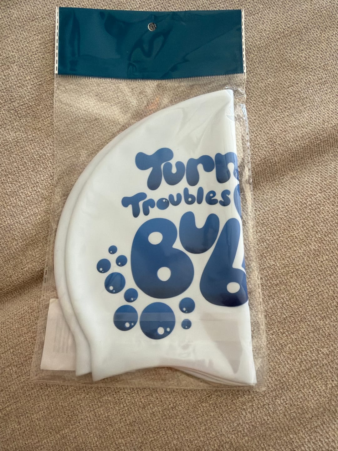 Customer photo review of JAYD Swim Cap - Bubble Trouble