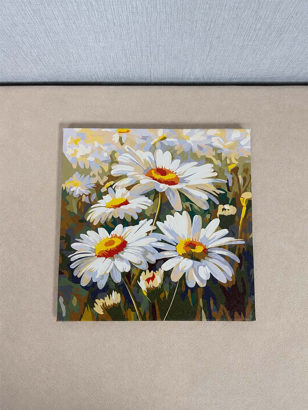 Customer photo review of Mini Peinture par Numéros 20x20cm avec cadre Marguerites