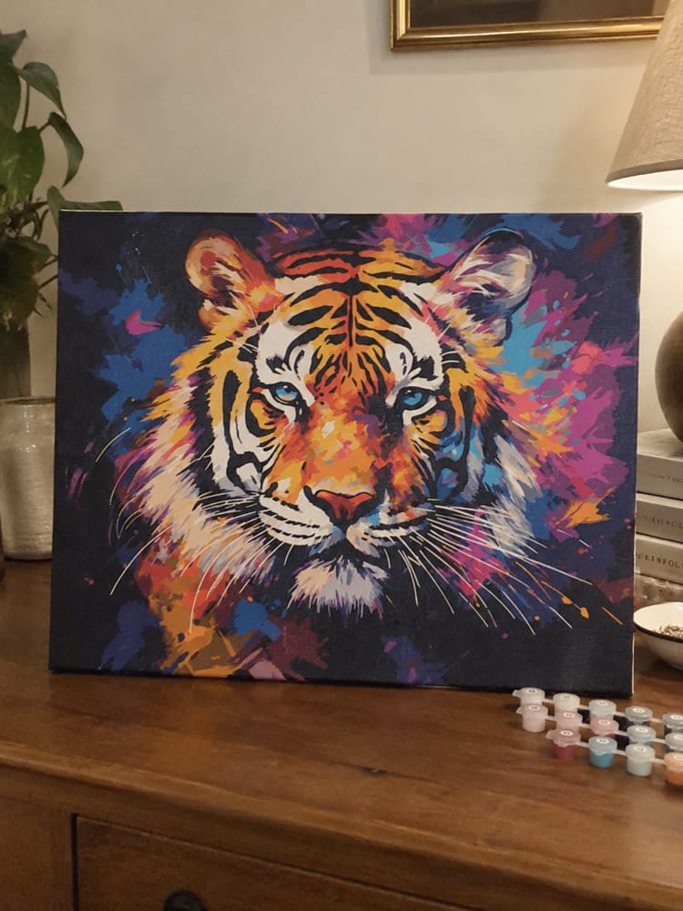 Customer photo review of Tigre Coloré Abstrait