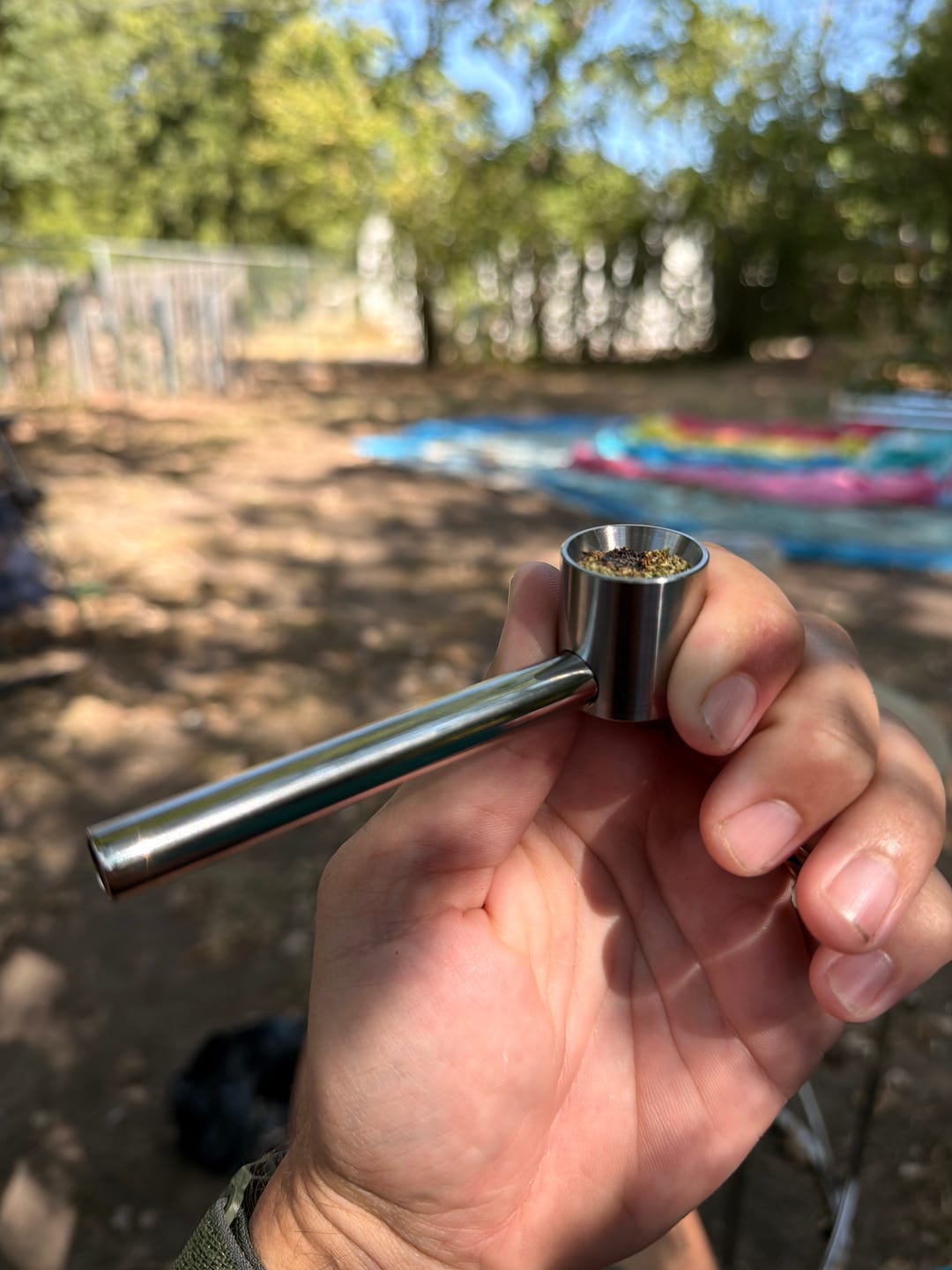 Customer photo review of Smokey Pipe – Titanium Pipe