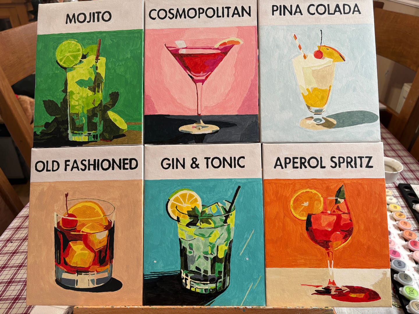 Customer photo review of 6 Mini Paintings - Cocktail Deluxe Set