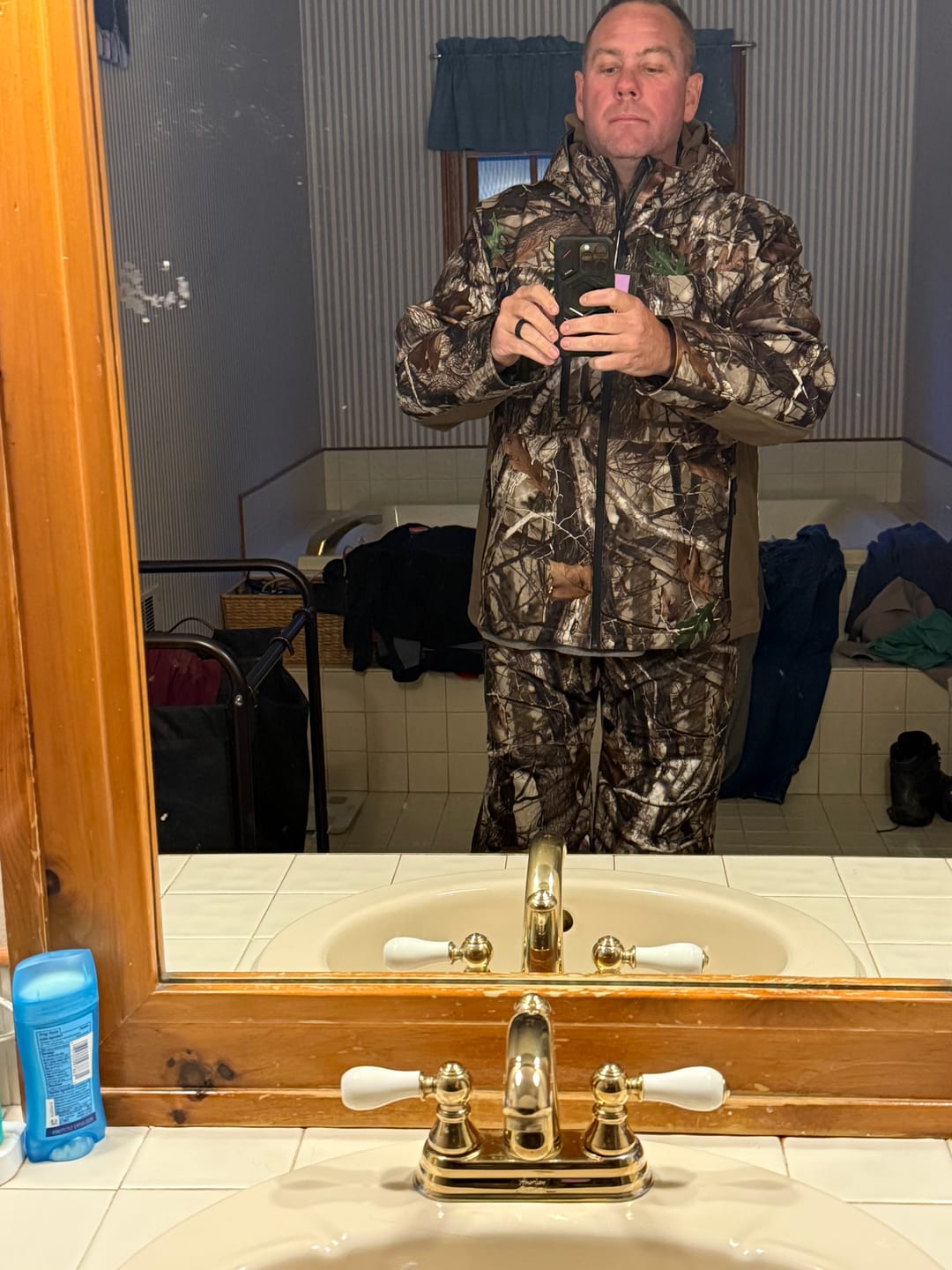 Customer photo review of Altus Silent Hunting Suit for Men | Insulated Camouflage Jacket & Pants Set for Whitetail Hunting | Deer Hunting Apparel with Hoodie