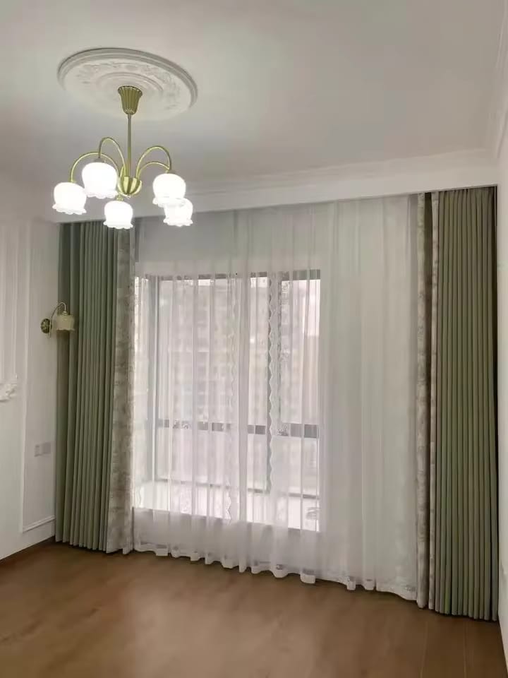 Customer photo review of Cortina Chenille Blackout Estampada Bicolor com Isolamento Térmico Verde Sob Medida - Sylvana