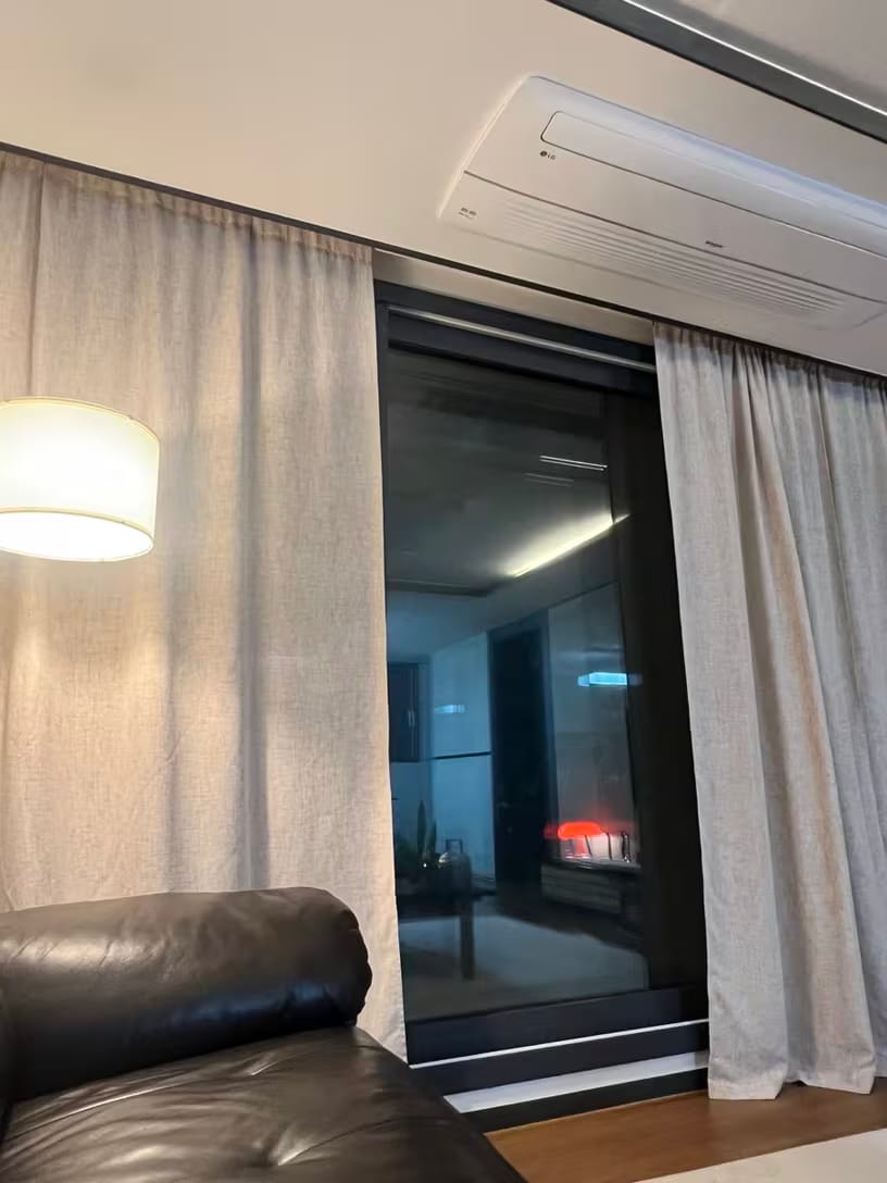 Customer photo review of Cortina Voil de Linho Texturizado Sob Medida - Élysée