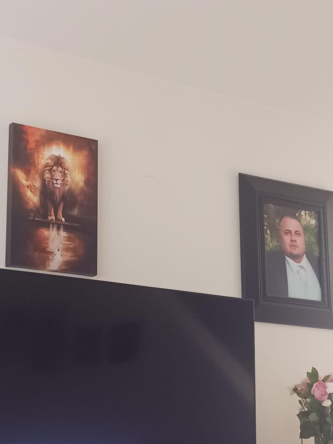 Customer photo review of Lion of Judah - Reflection of the Lamb Wall Art Canvas
