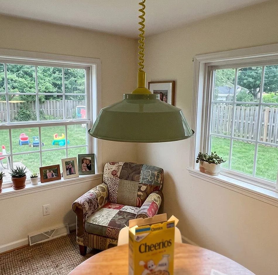 Customer photo review of Glossy Metal Pendant Light