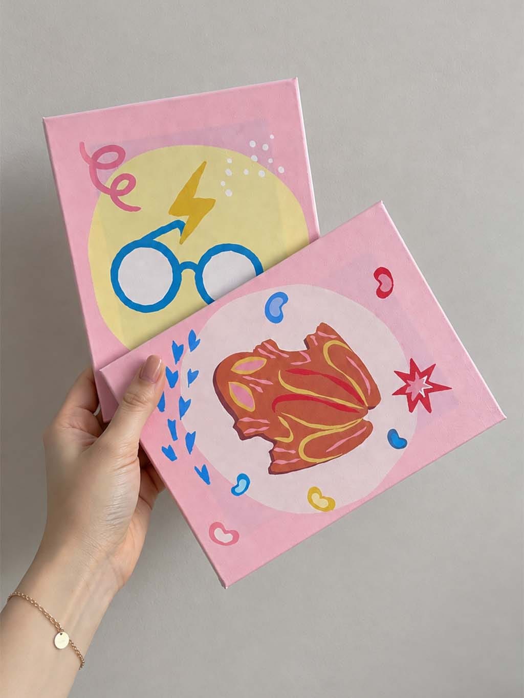 Customer photo review of Mini Peinture par numéros 15x20cm (6 pièces) - Joyeux anniversaire, Harry Potter !