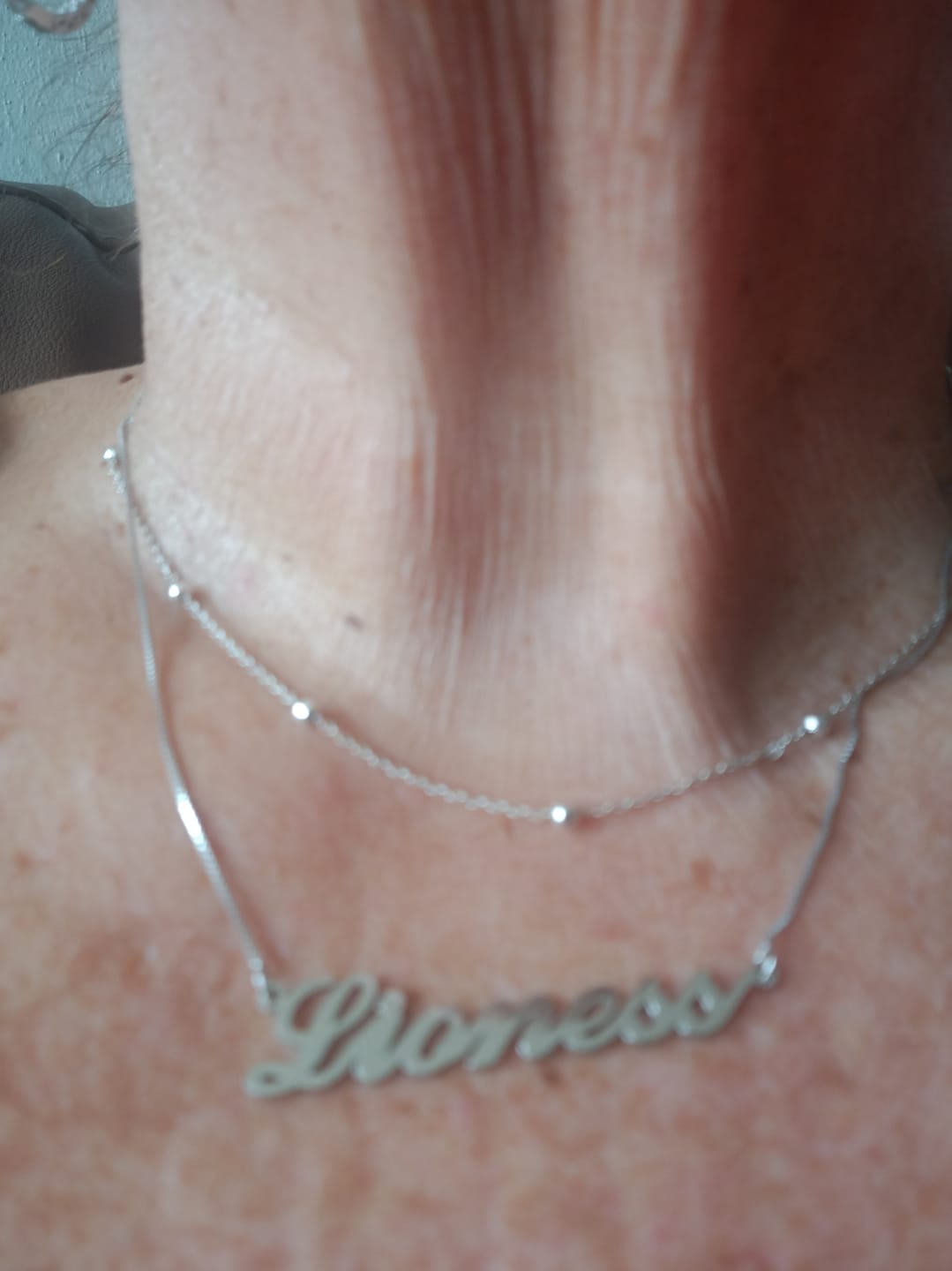Customer photo review of Sterling Silver Classic Name Necklace