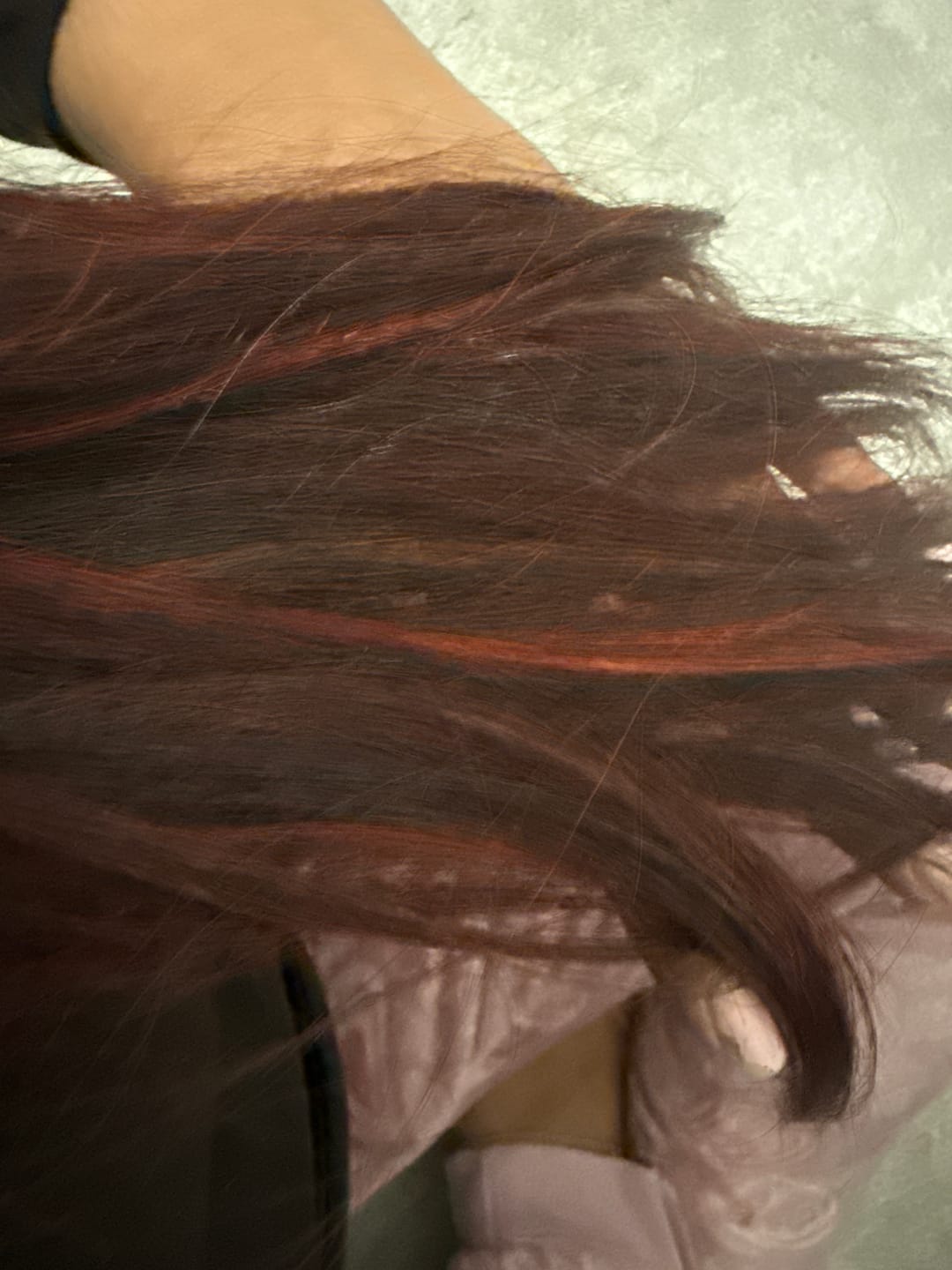 Customer photo review of Mattie Coral Red - Vegan Semi-Permanent Direct Dye Hair Color Cream 210 ml