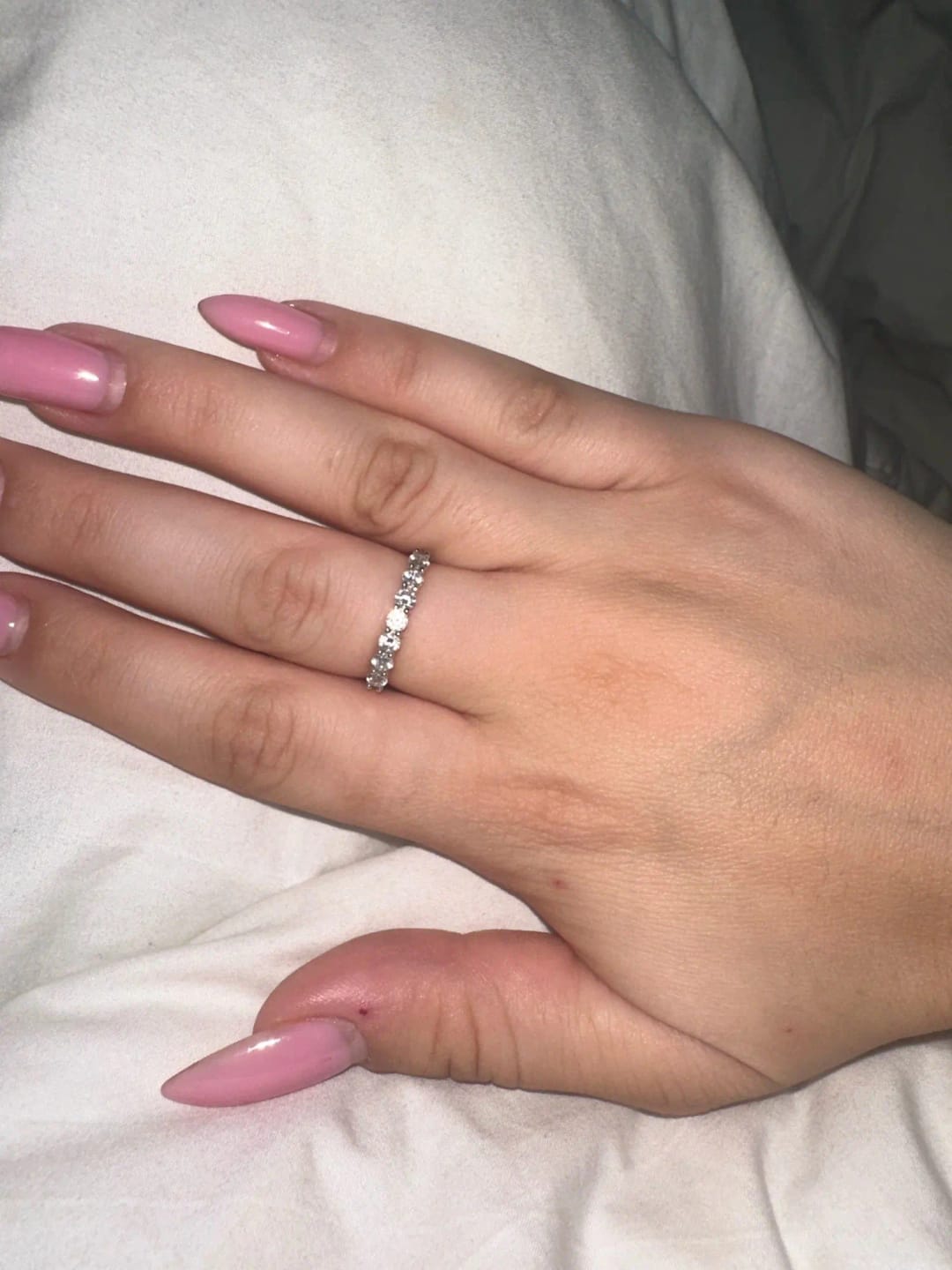 Customer photo review of Brilliant Stackables Silver Ring