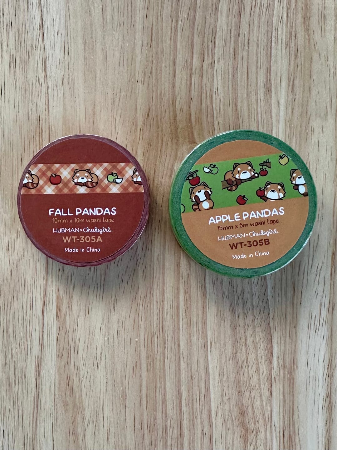 Customer photo review of Fall Pandas Washi Tapes (Set of 2)