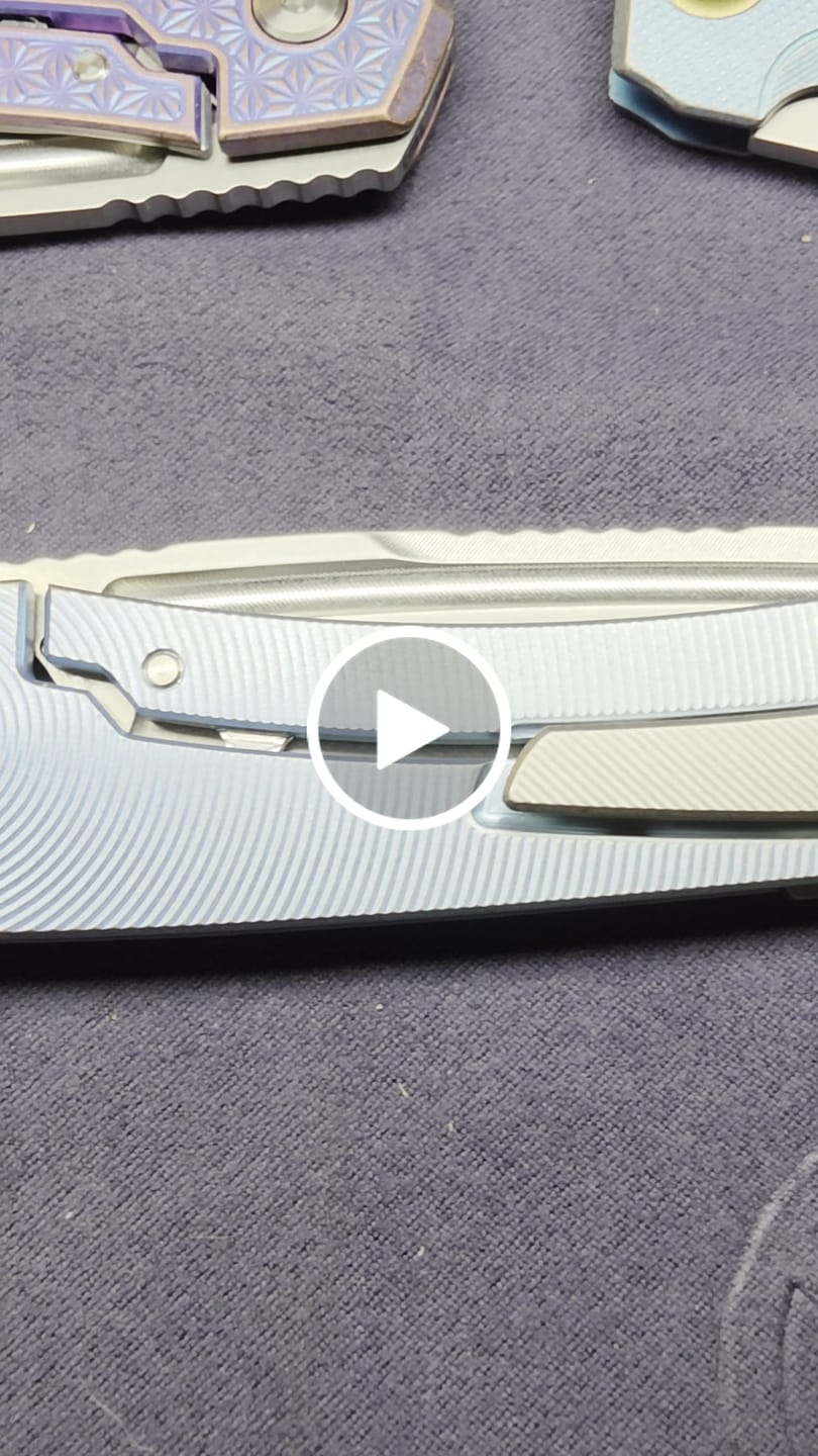 Customer video review of MachineWise Mojave Framelock Flipper - CPM-S90V Wharncliffe, Blue Titanium - Made in USA (Serial 1470)