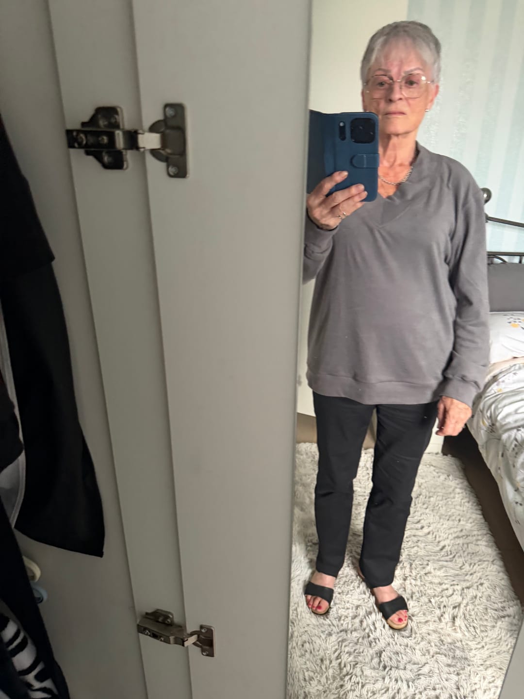 Customer photo review of Plain Stretch Flannel Fabric