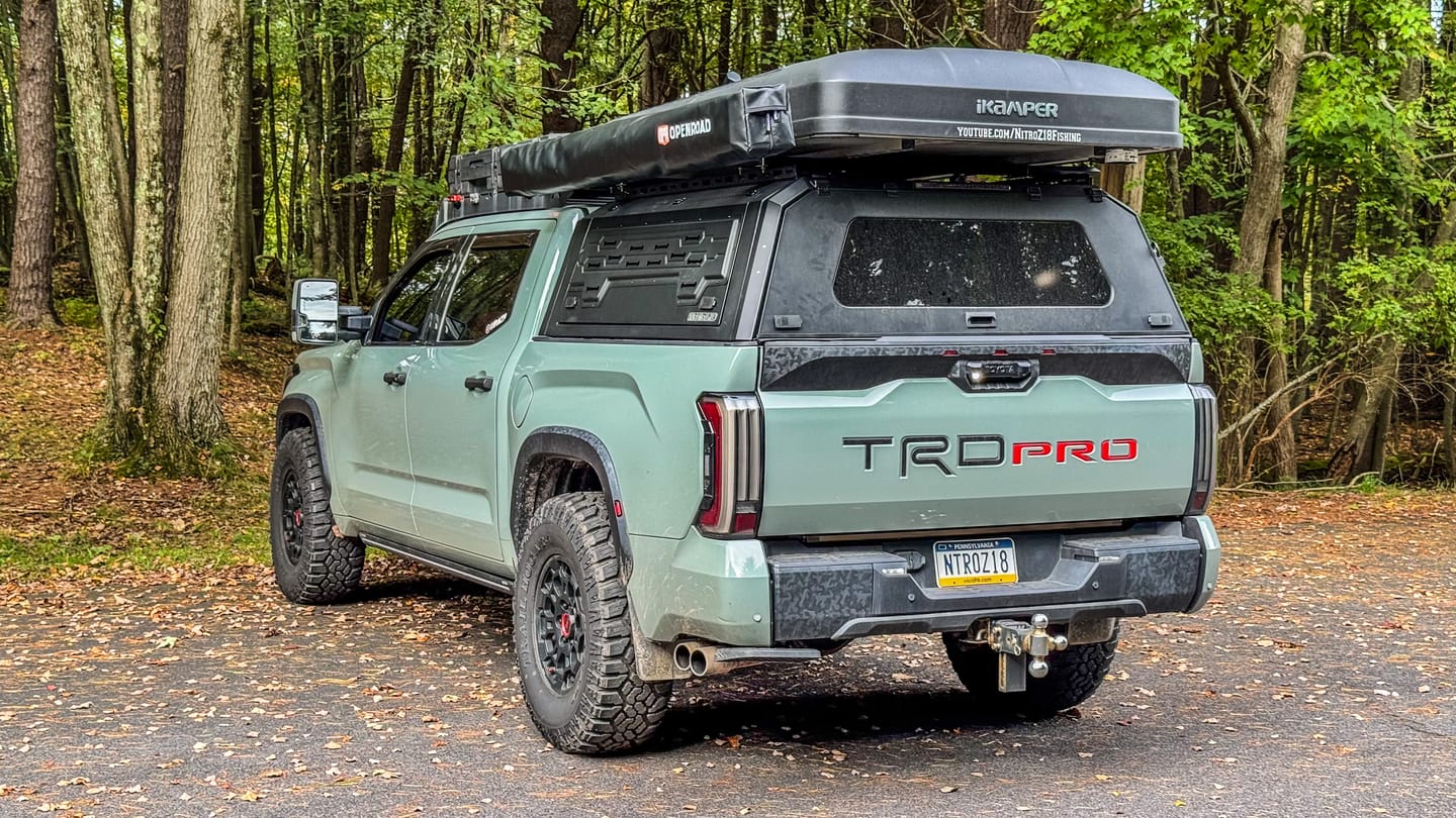 Customer photo review of OPENROAD Aluminum Truck Cap for Toyota Tundra (2022-2026) – 5.5ft Bed