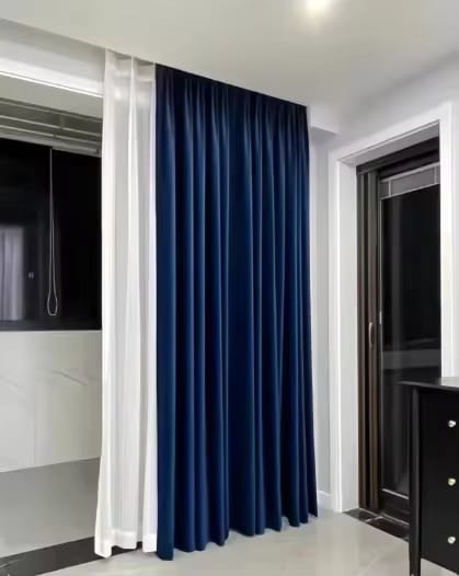 Customer photo review of Cortina Blackout de Veludo Azul Sob Medida - Étoile Royale