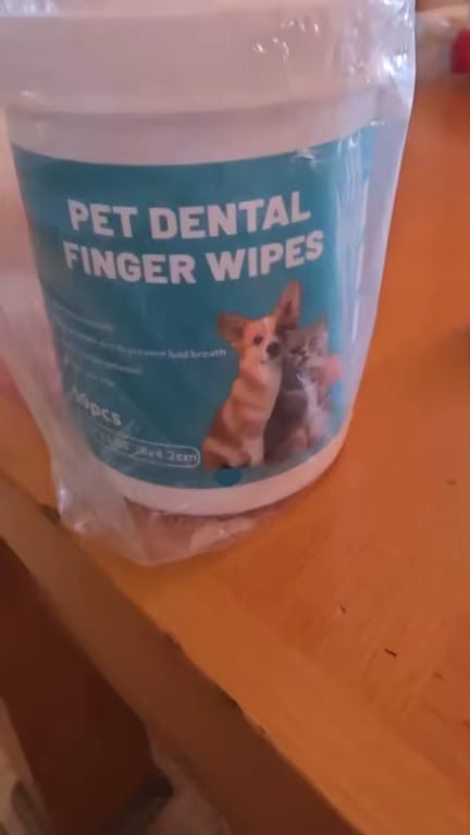 Customer photo review of Toallitas dentales naturales para mascotas