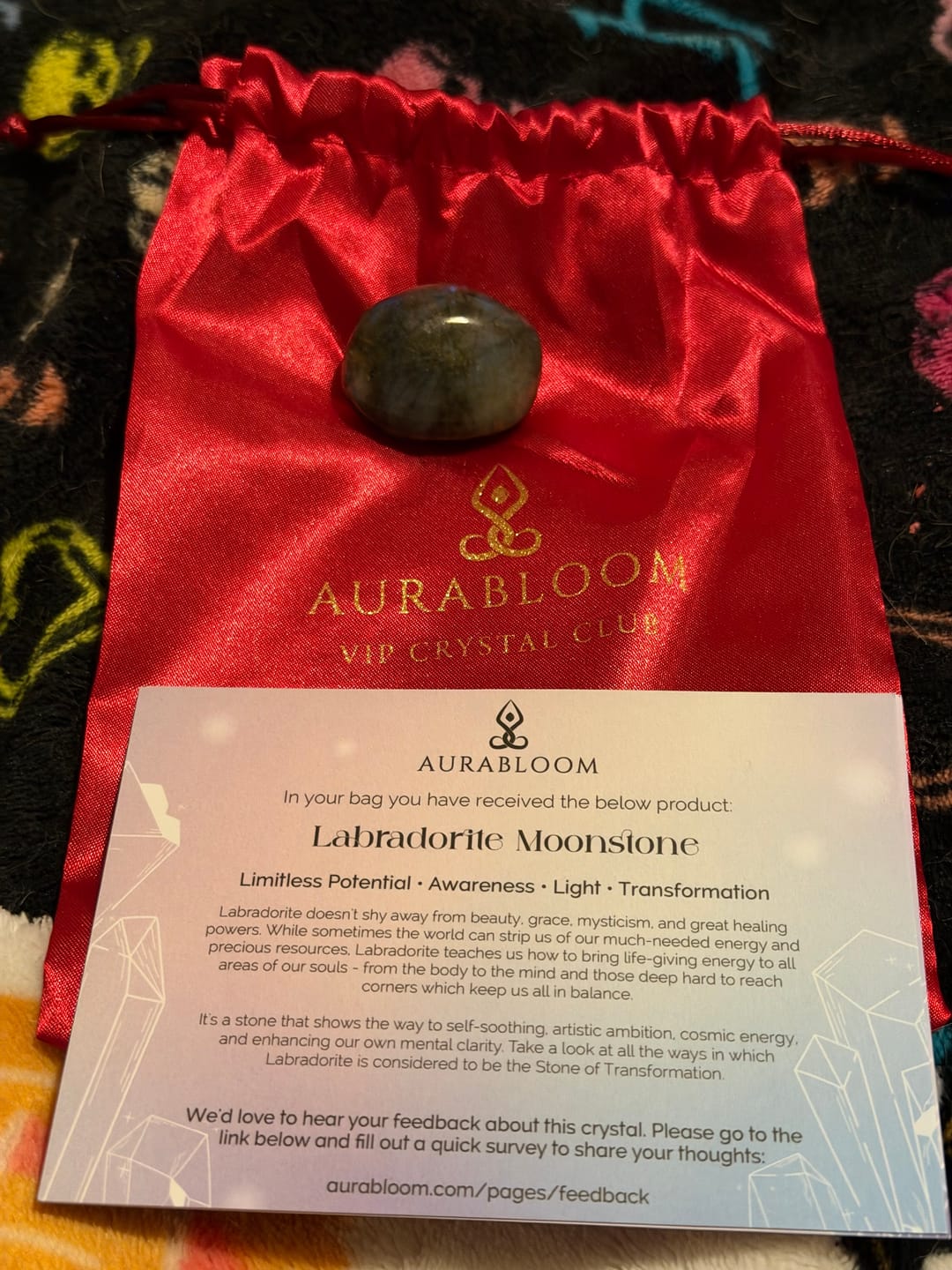 Customer photo review of Labradorite Pocket Stone