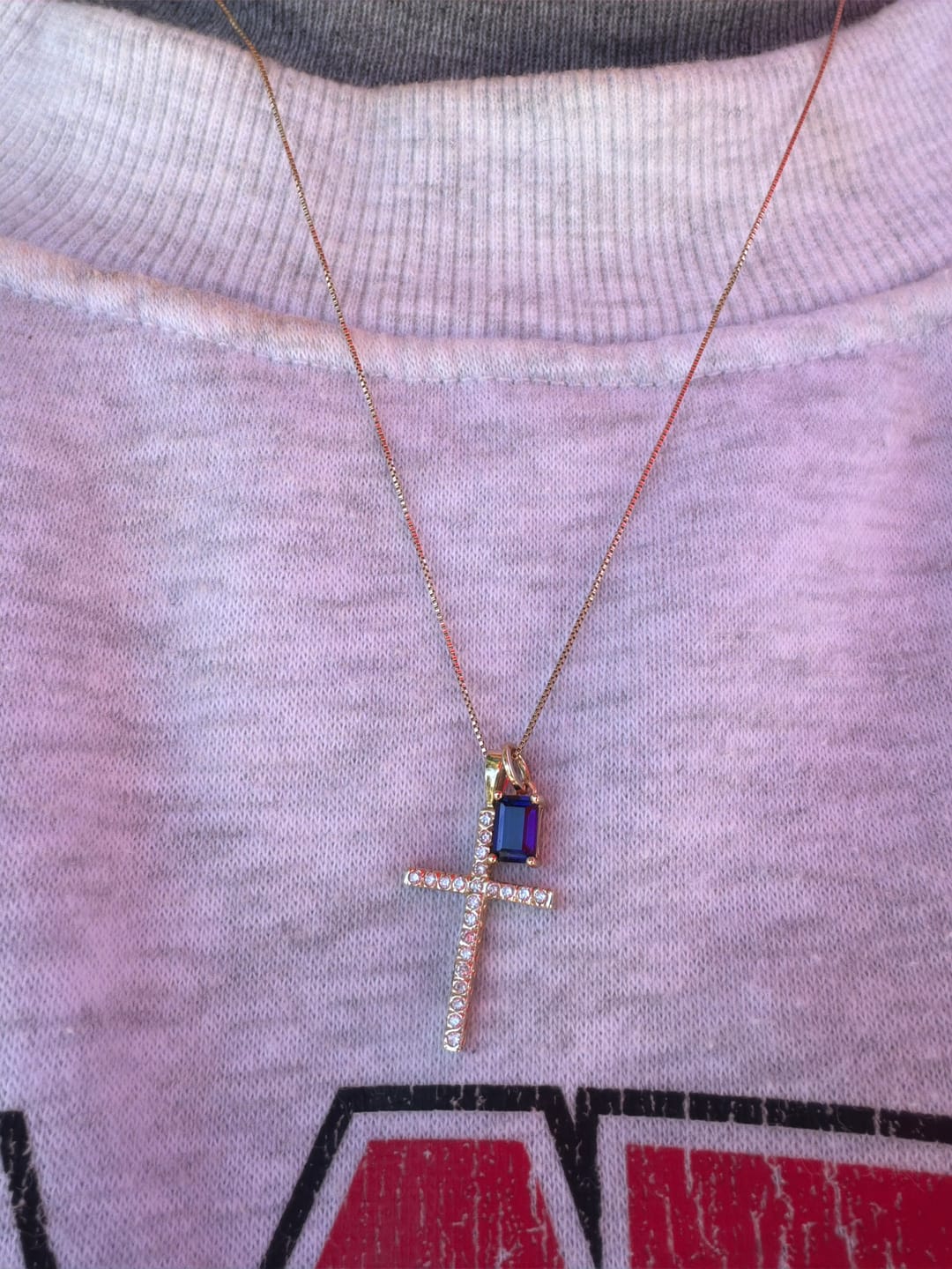 Customer photo review of Baguette Birthstone Charm