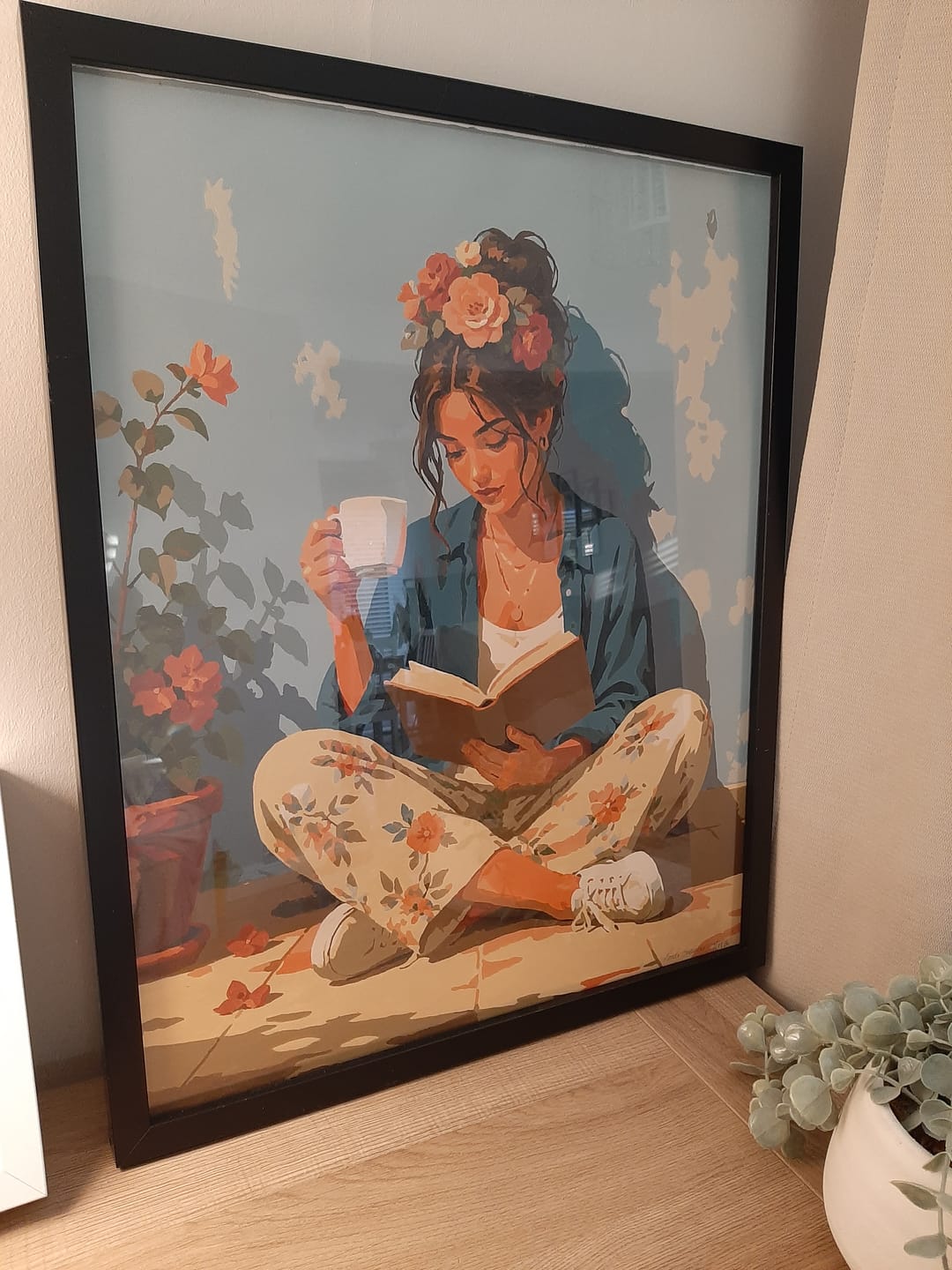 Customer photo review of Floral Escape | Paint by Number