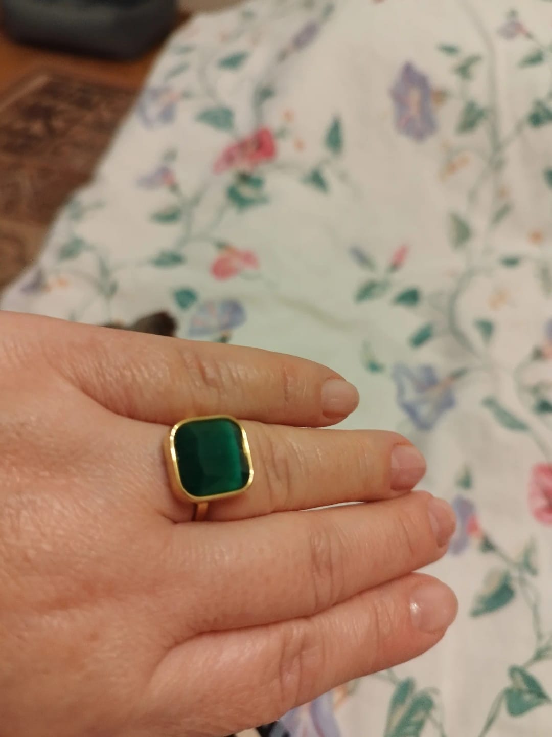 Customer photo review of Opalique Square Gold Ring