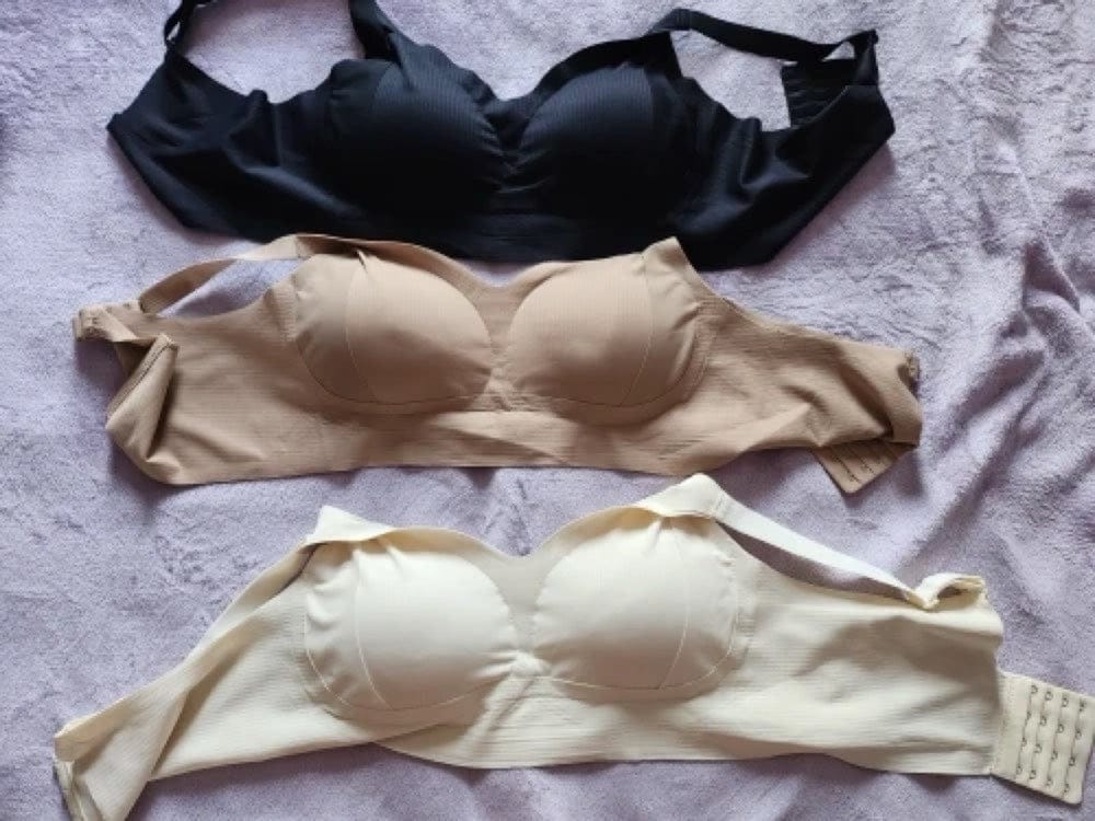 Customer photo review of Ribbed V-Neck Support Bra (3-Pack)