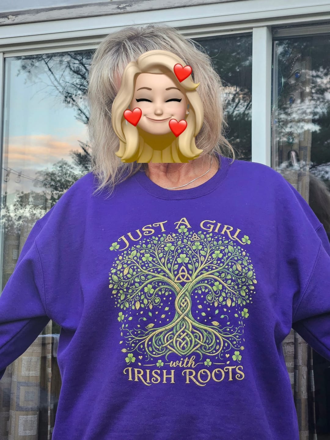 Customer photo review of Irish Roots Girl Sweatshirt