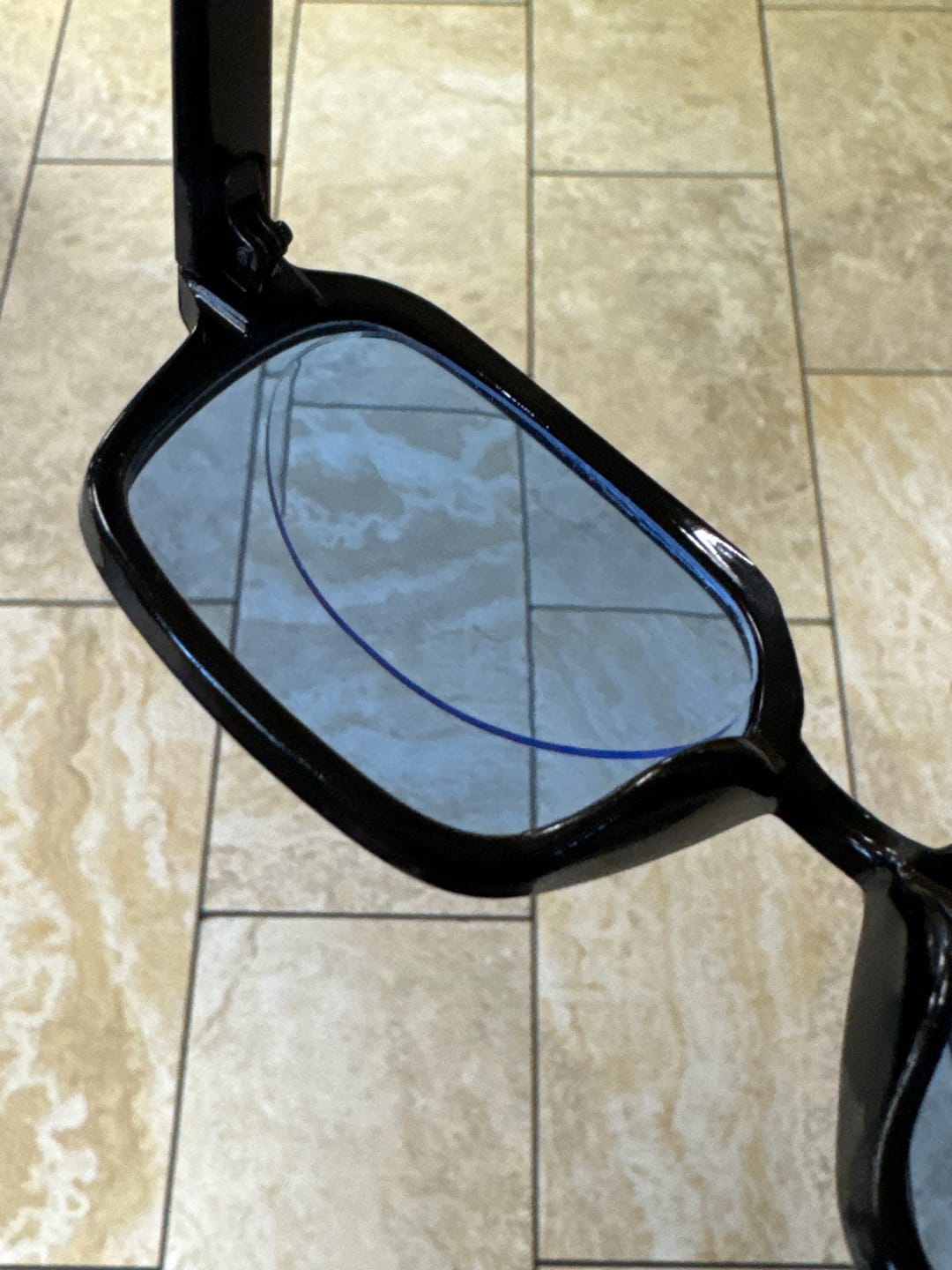 Customer photo review of Stick On Lenses (2-pack)