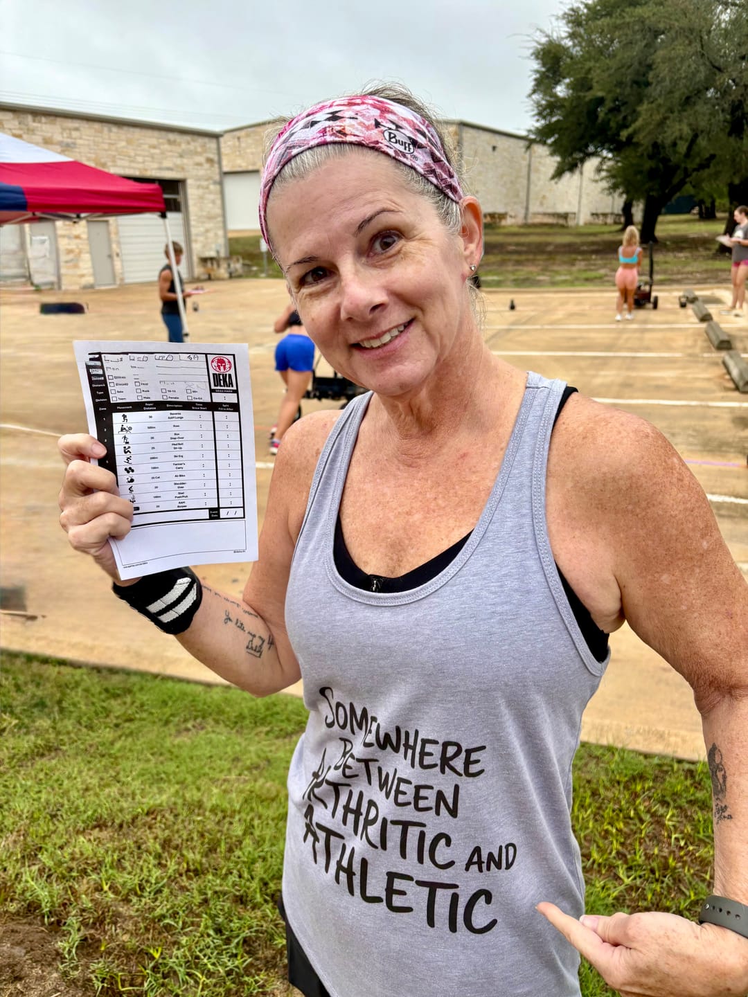 Customer photo review of Arthritic Athletic Racerback Tank