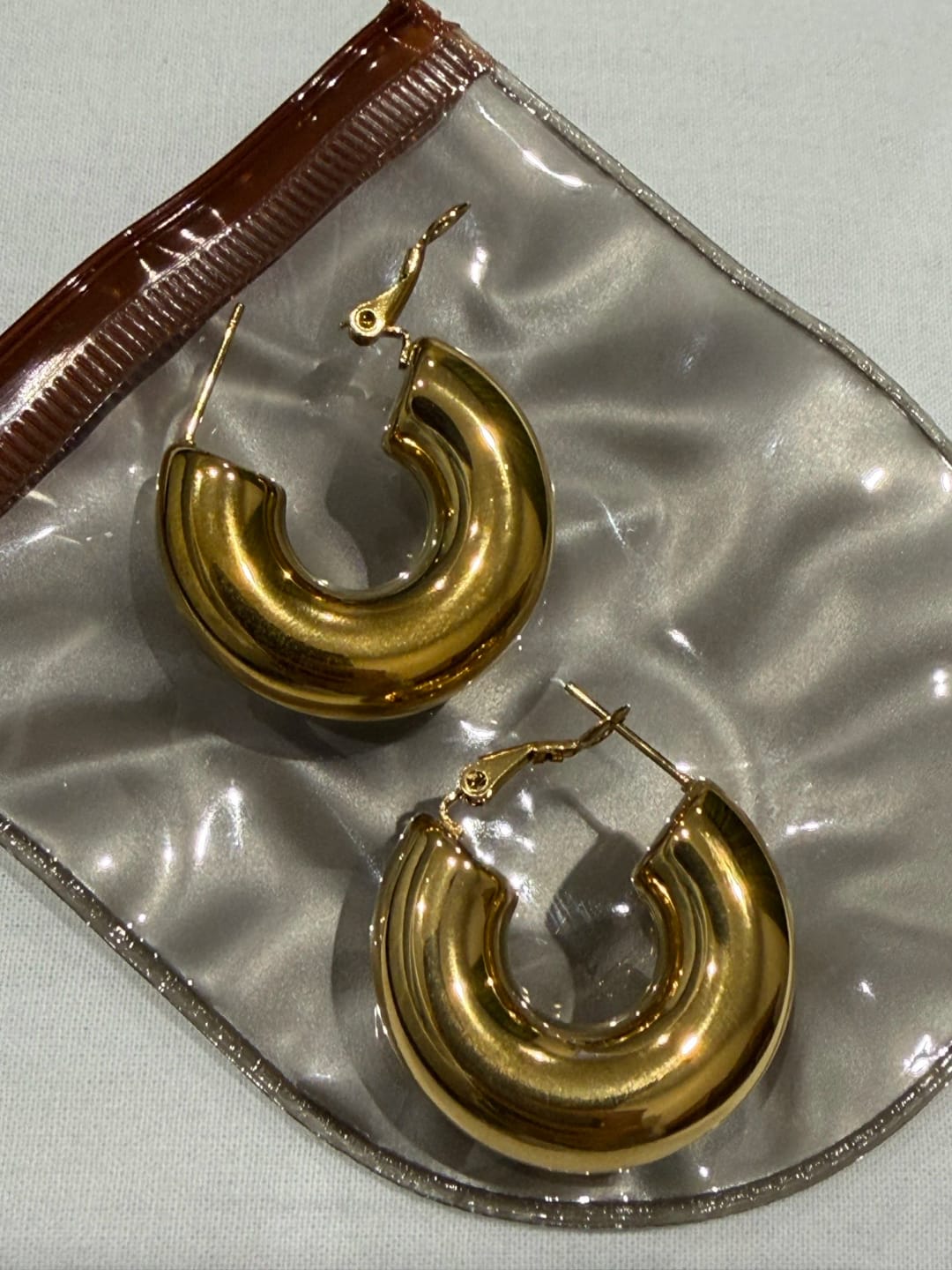 Customer photo review of Chic Gold Hoop Earrings