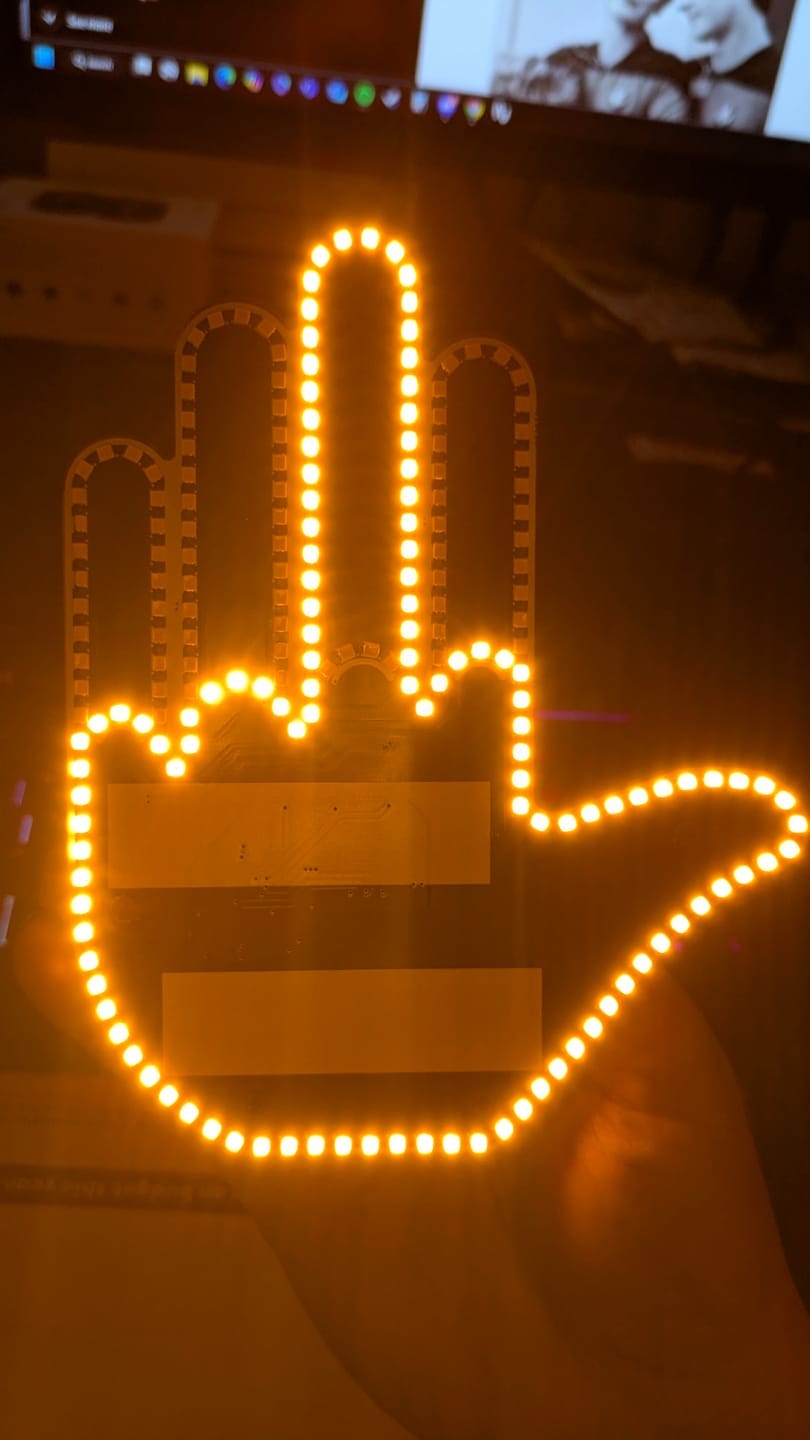 Customer photo review of BirdFlipper™ - Led Hand Sign