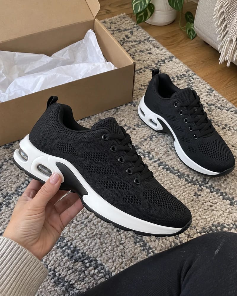 Customer photo review of OrthoShoes™ Pro — Scarpe per turni di 12 ore, progettate per alleviare tutto il giorno il dolore a piedi, ginocchia e schiena