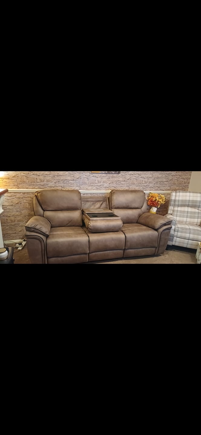 Customer photo review of Monaco 3 Seater Recliner Sofa - Brown
