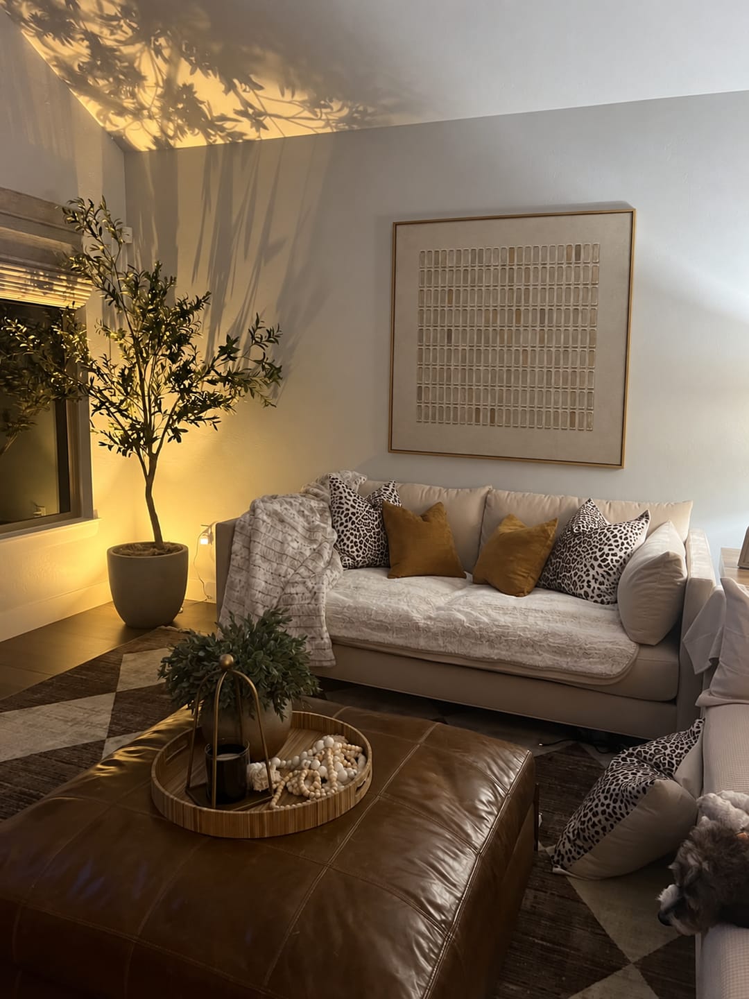 Customer photo review of Woven Grid Textured Wall Art