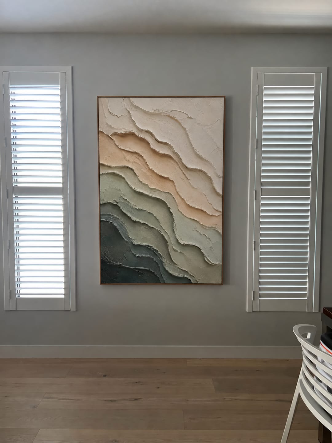 Customer photo review of Sage Strata Textured Wall Art